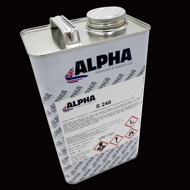 Alpha S248 Sprayable Adhesive 5 Litre Red